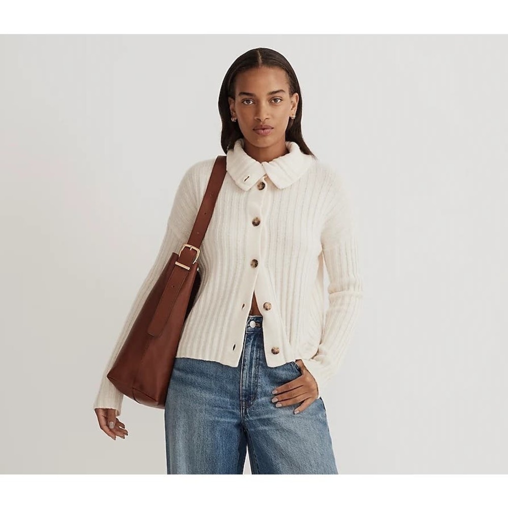 Madewell Oversize-Collar Cardigan Sweater